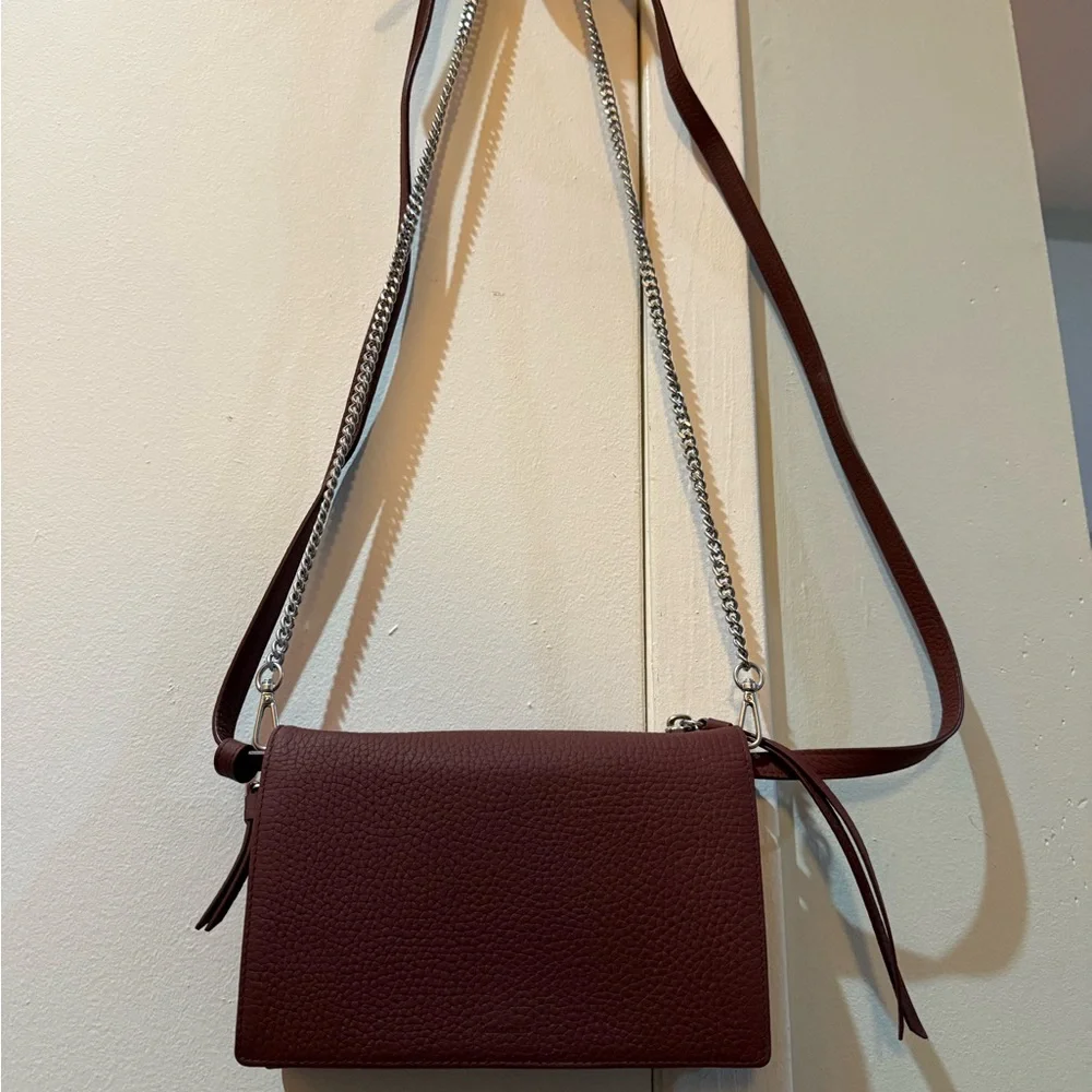 NWOT All Saints Women's Burgundy Crossbody Bag - Picture 4 of 15